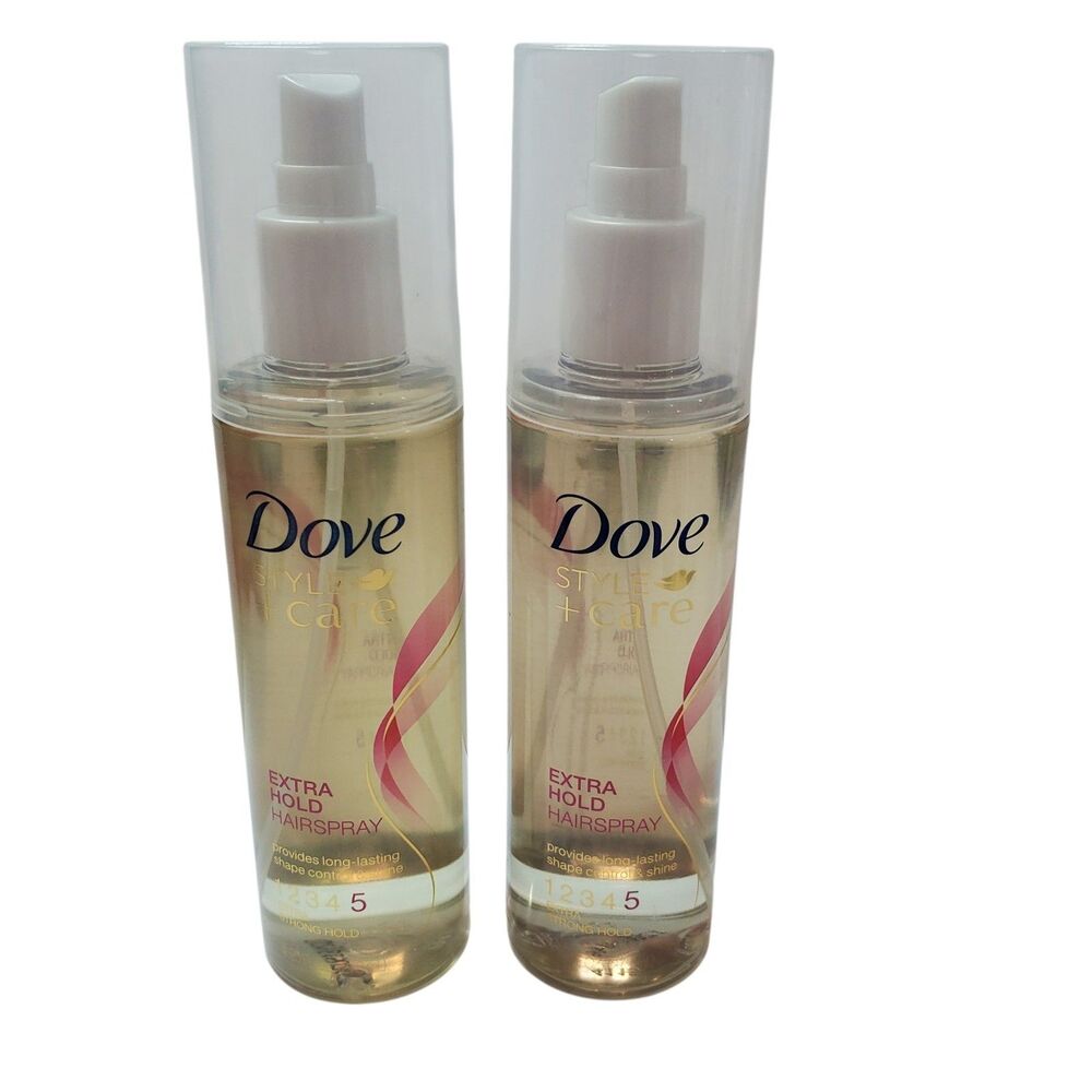Lot Of 2 Dove Style + Care Extra Hold Non-Aerosol Hairspray Level 5 Strong